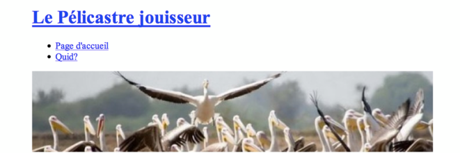 Une version html du blog du Pélicastre jouisseur Une version html du blog du Pélicastre jouisseur